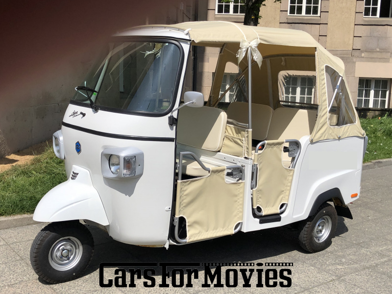 CarsForMovies | Piaggio Ape Calessino  2019 Italien Weiß Weiß Zwei- und Dreirad Lastendreirad Berlin 6621 